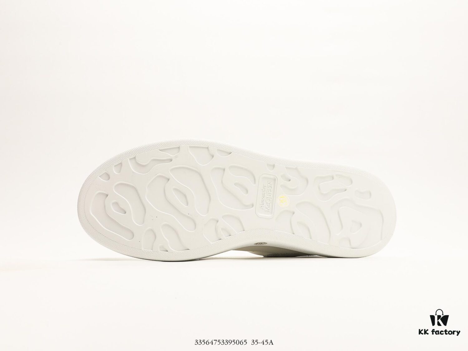 Alexander McQueen Sole Leather Sneakers, Low-Top Fashion Thick-Soled Casual White Shoes