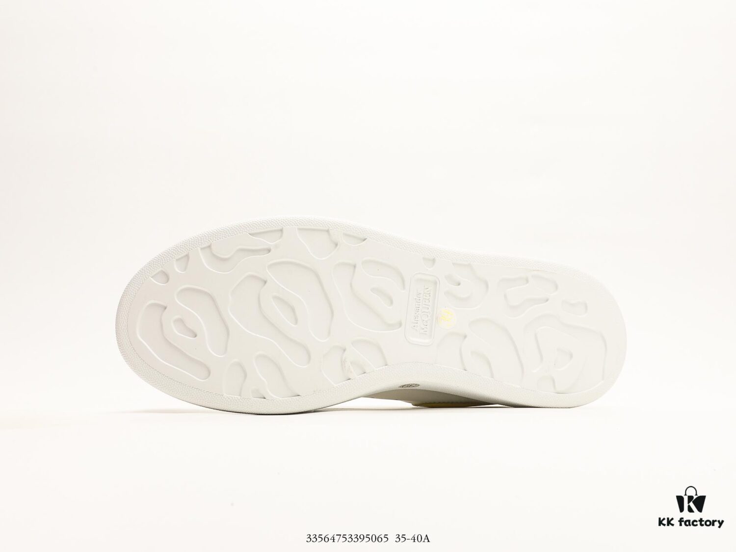 Alexander McQueen Sole Leather Sneakers, Low-top Fashion Thick-soled Casual White Sneakers