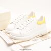 Alexander McQueen Sole Leather Sneakers, Low-top Fashion Thick-soled Casual White Sneakers