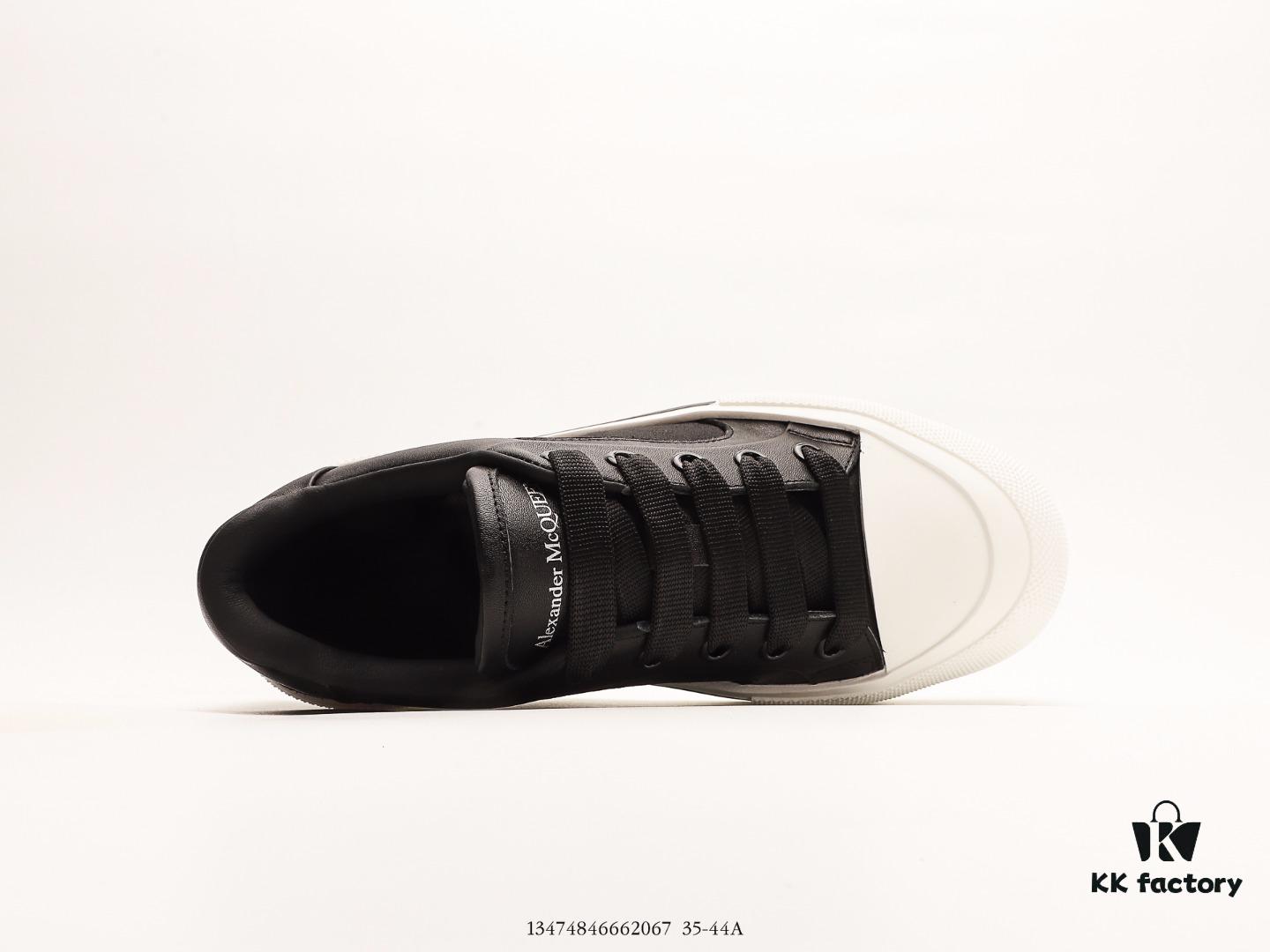 Alexander McQueen Thick-Soled White Sneakers, Hidden Wedge Athletic Shoes, Latest Collection Synchronized with Store Release, Unique and Stylish Design, Extremely Comfortable and Versatile, Round Toe Offers Full Toes Relief, Perfectly Elevated Sole Height for Subtle Height Increase and Slimming Effect