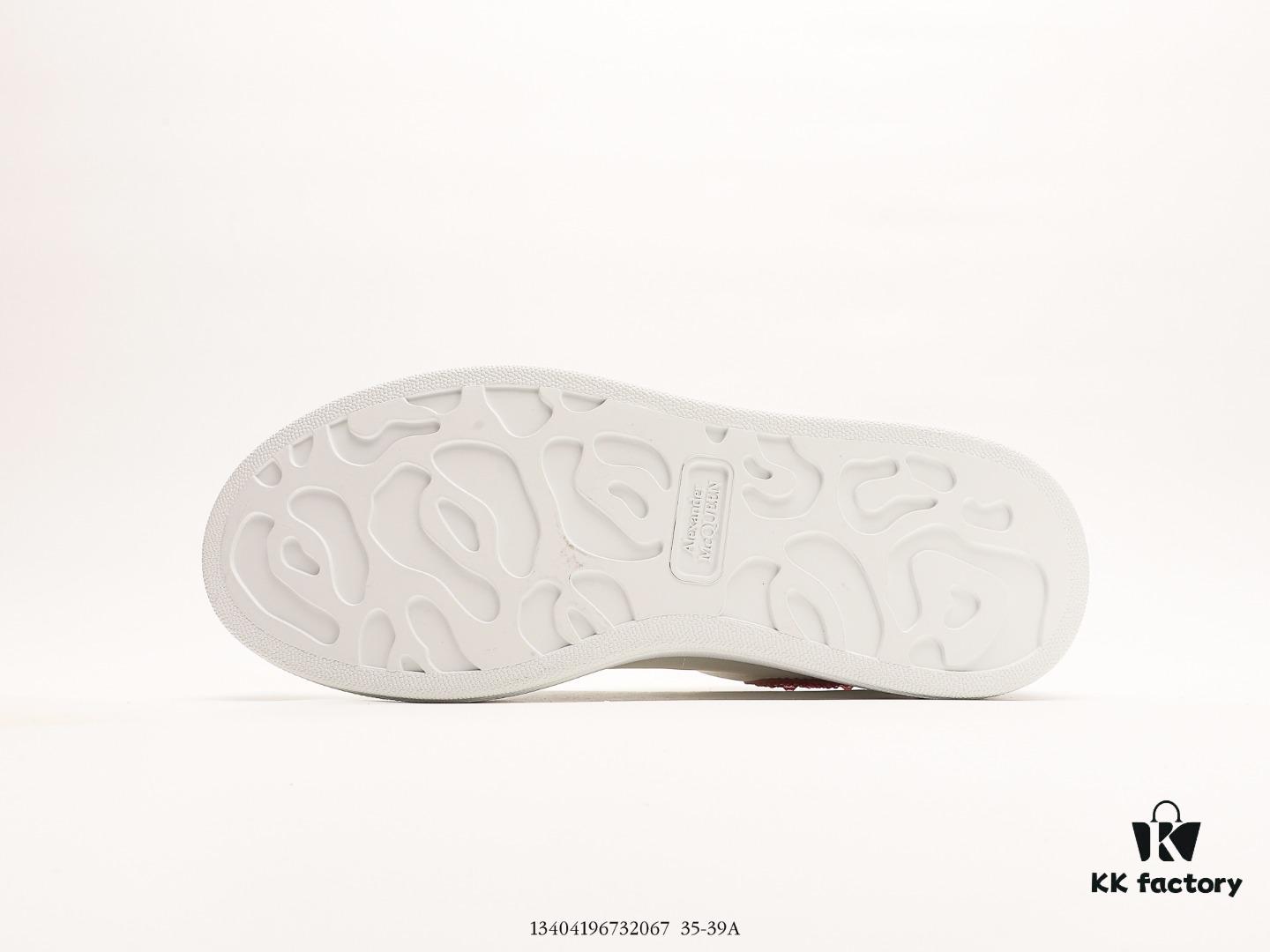 Alexander McQueen Italian Luxury Brand Sole Leather Sneakers Low-top Fashion Platform Casual White Shoes