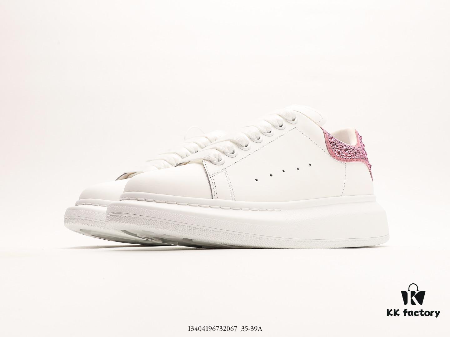 Alexander McQueen Italian Luxury Brand Sole Leather Sneakers Low-top Fashion Platform Casual White Shoes