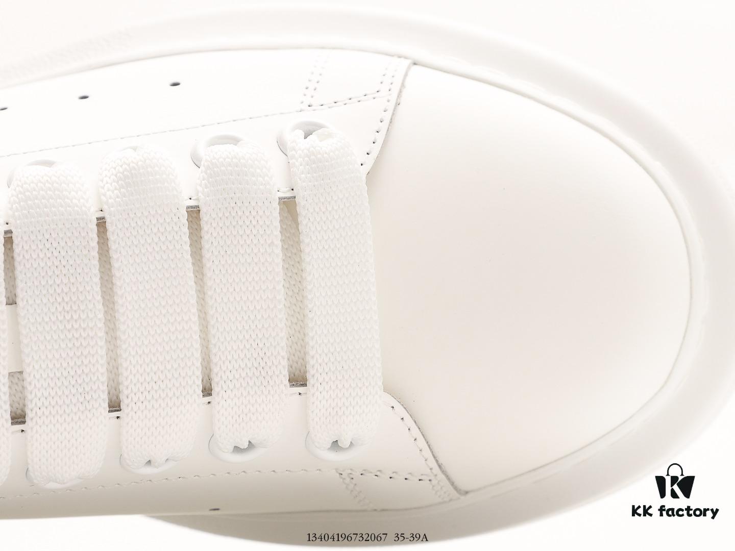 Alexander McQueen Italian Luxury Brand Sole Leather Sneakers Low-top Fashion Platform Casual White Shoes