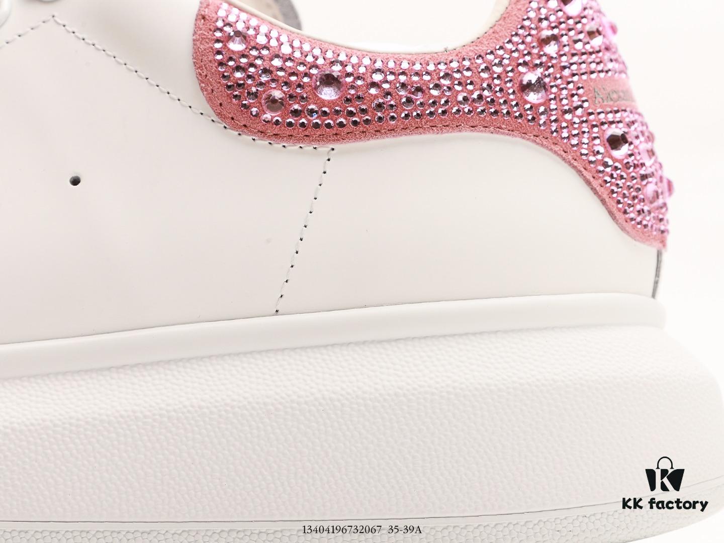 Alexander McQueen Italian Luxury Brand Sole Leather Sneakers Low-top Fashion Platform Casual White Shoes