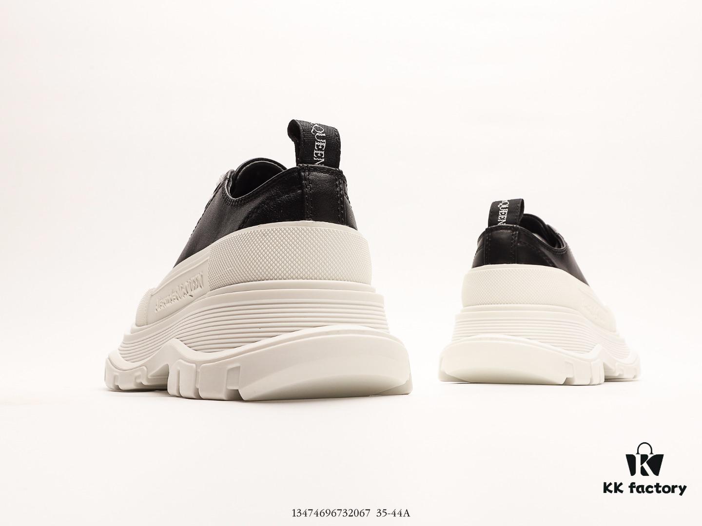 Alexander McQueen Alexander Wang Lace-Up Leather Canvas Shoes 2022 Spring Collection Premiere