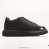 Alexander McQueen Italian Luxury Brand Sole Leather Sneakers Low-top Fashion Thick-soled Casual White Shoes