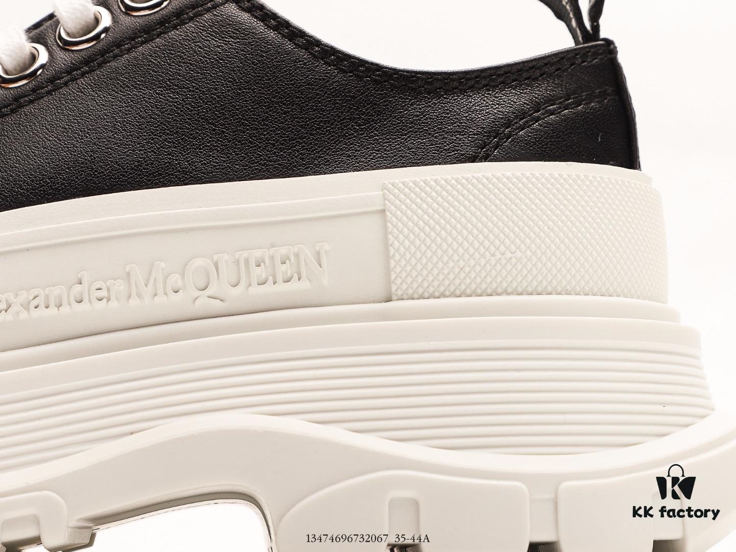 Alexander McQueen Alexander Wang Lace-Up Leather Canvas Shoes 2022 Spring Collection Premiere