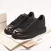 Alexander McQueen Italian Luxury Brand Sole Leather Sneakers Low-top Fashion Thick-soled Casual White Shoes
