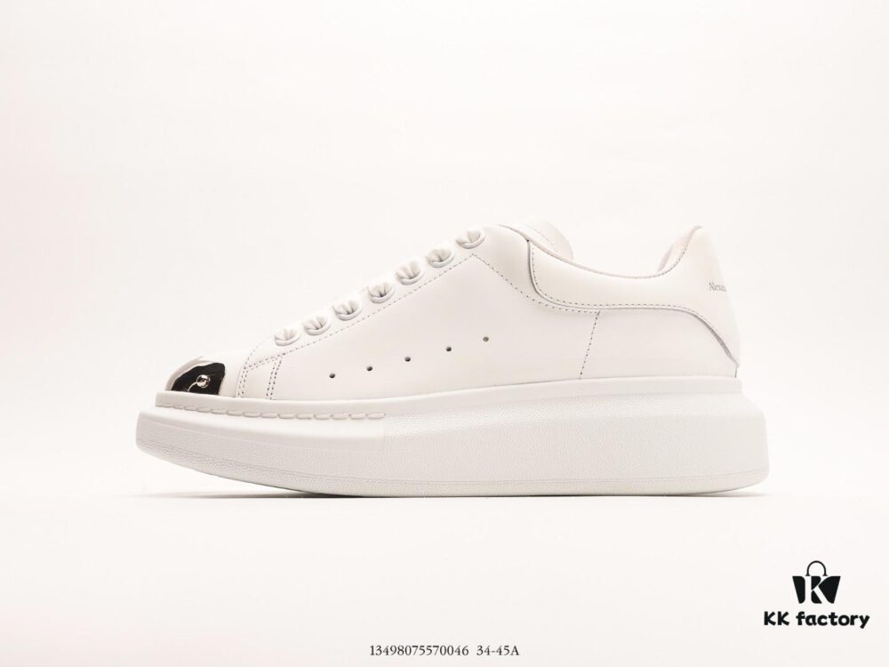 Alexander McQueen Sole Leather Sneakers Low-top Luxury Fashion Thick-soled Casual White Sneakers