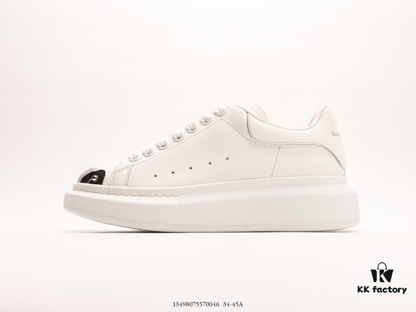 Alexander McQueen Sole Leather Sneakers Low-top Luxury Fashion Thick-soled Casual White Sneakers