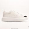 Alexander McQueen Sole Leather Sneakers Low-top Luxury Fashion Thick-soled Casual White Sneakers