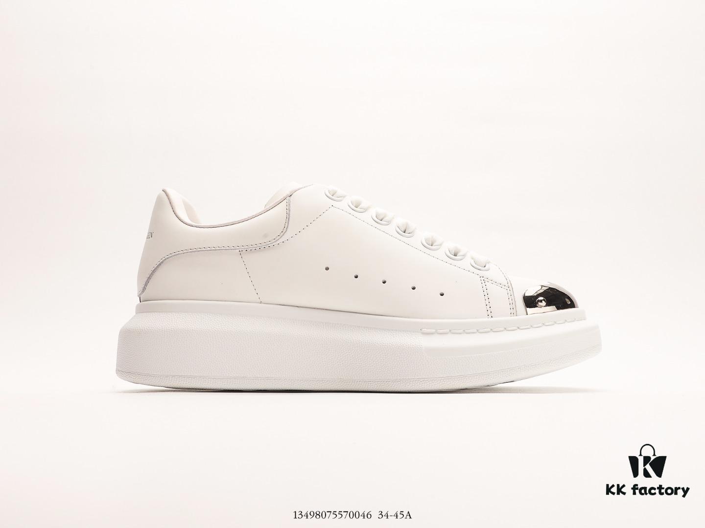 Alexander McQueen Sole Leather Sneakers Low-top Luxury Fashion Thick-soled Casual White Sneakers