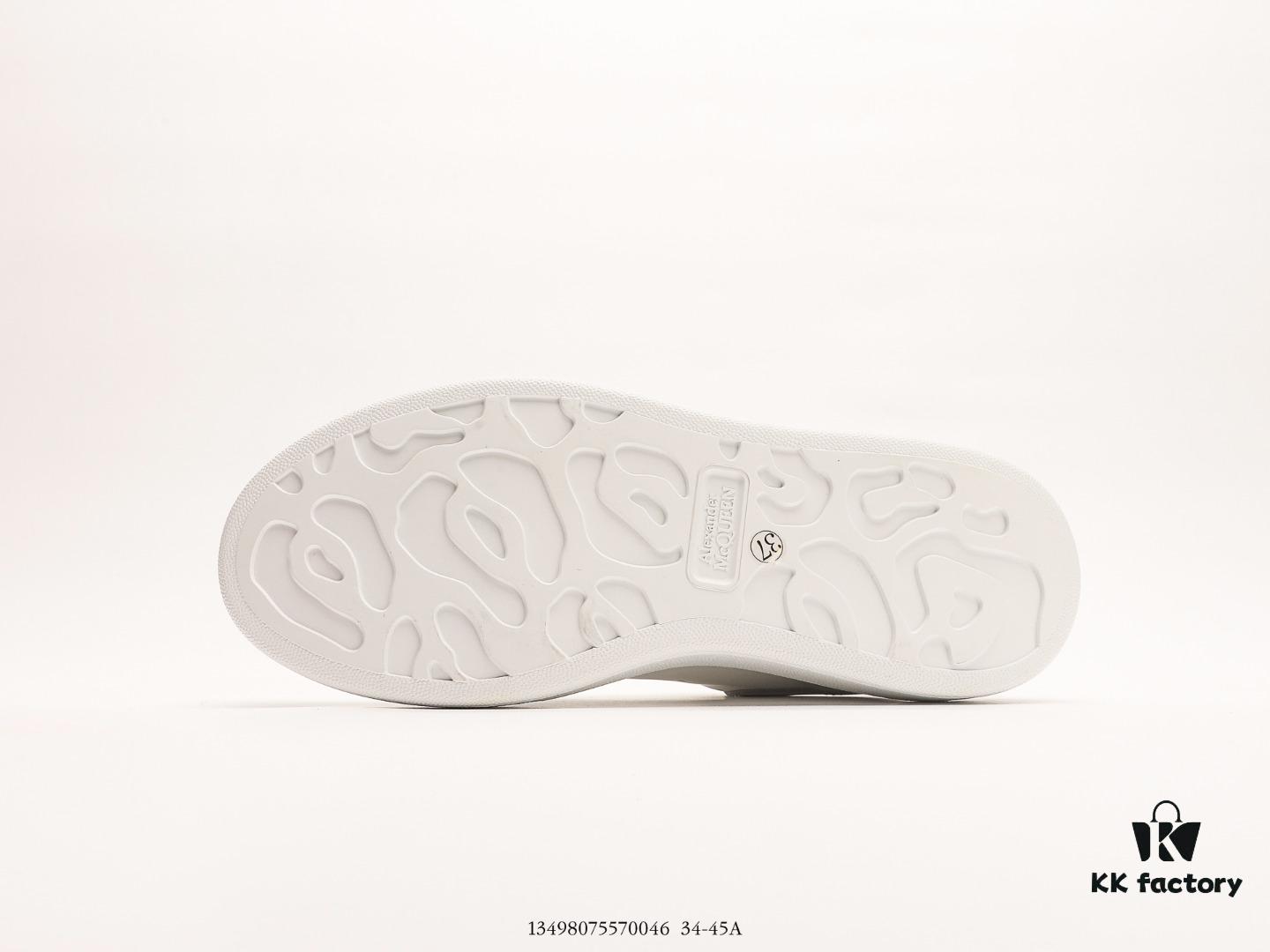 Alexander McQueen Sole Leather Sneakers Low-top Luxury Fashion Thick-soled Casual White Sneakers