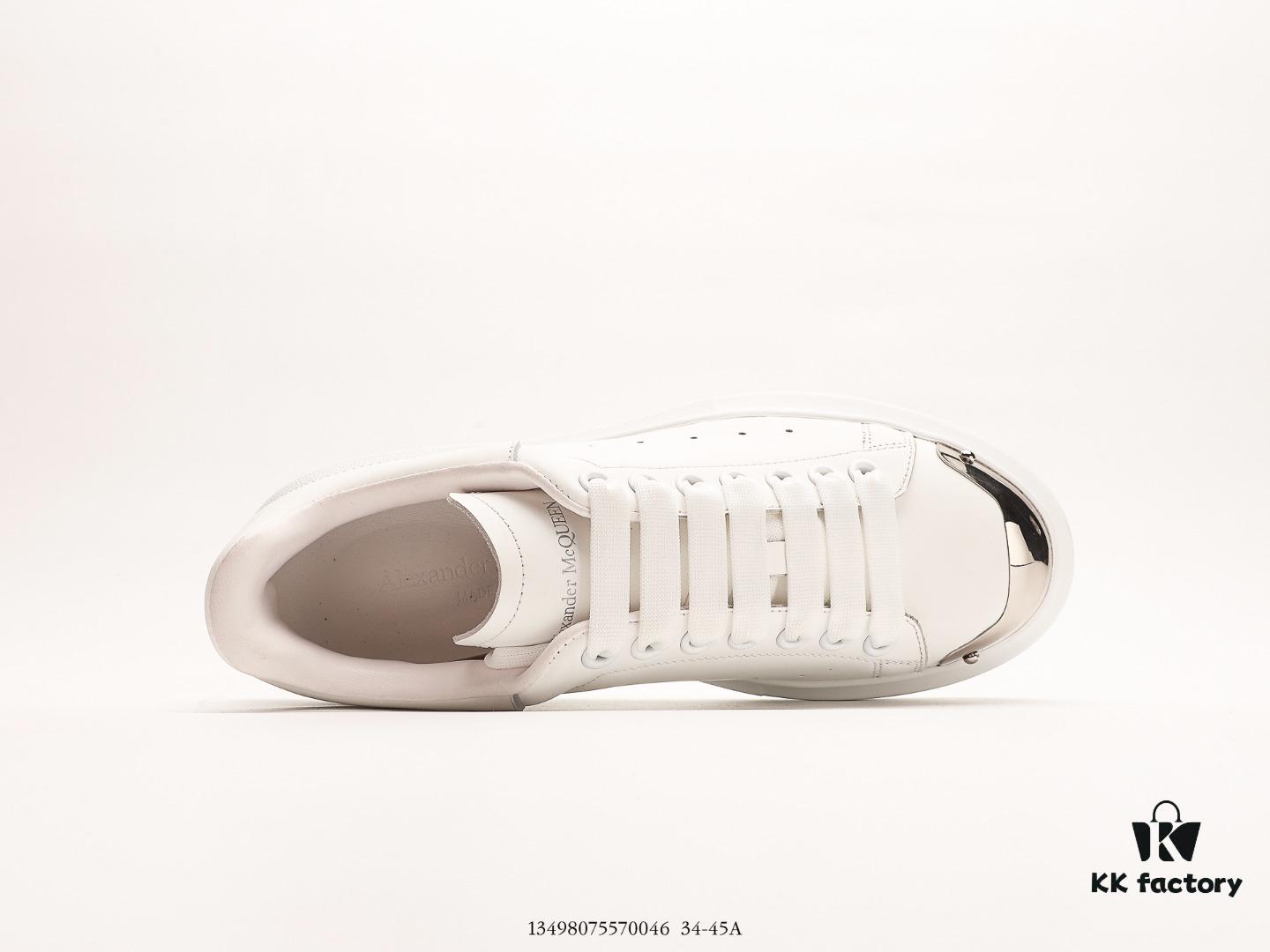 Alexander McQueen Sole Leather Sneakers Low-top Luxury Fashion Thick-soled Casual White Sneakers
