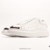 Alexander McQueen Sole Leather Sneakers Low-top Luxury Fashion Thick-soled Casual White Sneakers