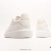 Alexander McQueen Sole Leather Sneakers Low-top Luxury Fashion Thick-soled Casual White Sneakers