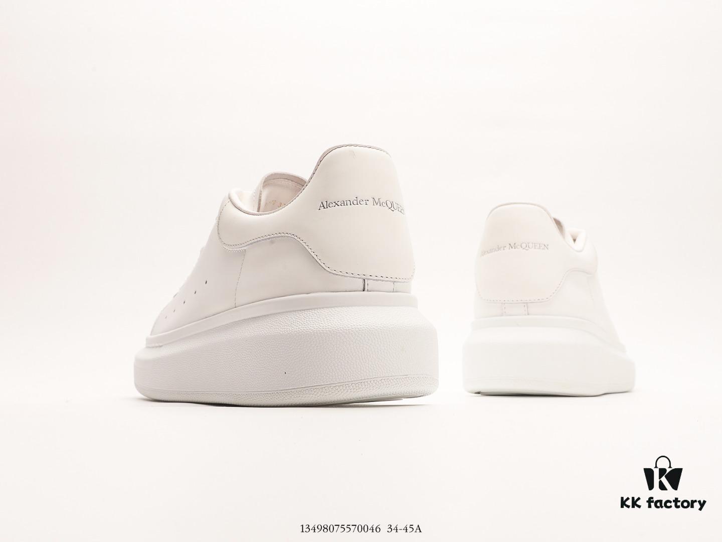 Alexander McQueen Sole Leather Sneakers Low-top Luxury Fashion Thick-soled Casual White Sneakers
