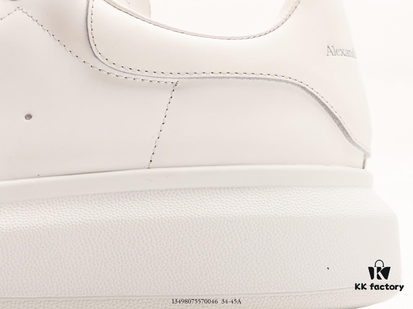 Alexander McQueen Sole Leather Sneakers Low-top Luxury Fashion Thick-soled Casual White Sneakers