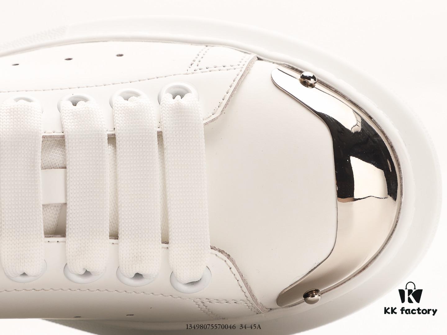 Alexander McQueen Sole Leather Sneakers Low-top Luxury Fashion Thick-soled Casual White Sneakers