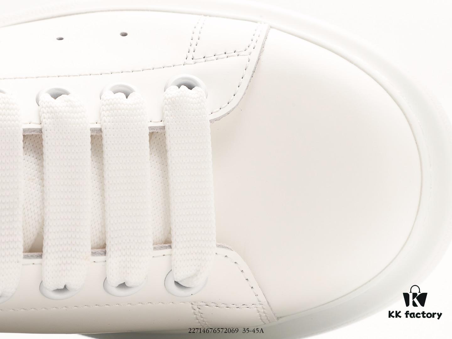 Alexander McQueen Italian Luxury Brand Sole Leather Sneakers Low-Top Fashion Chunky Casual White Sneakers