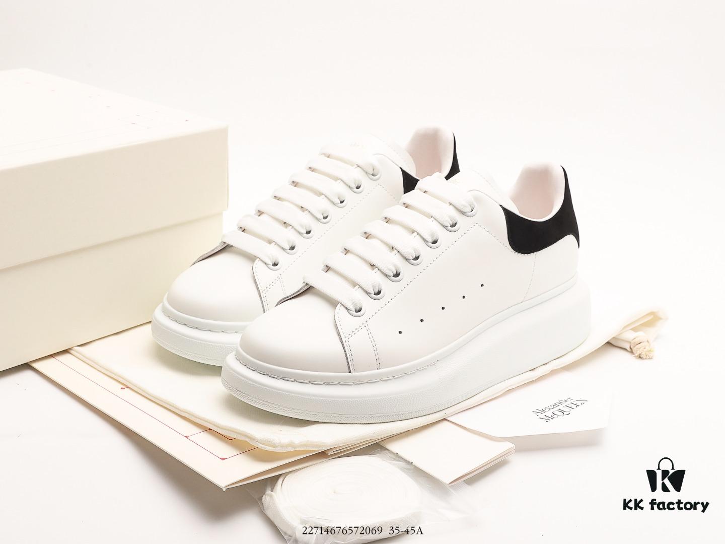 Alexander McQueen Italian Luxury Brand Sole Leather Sneakers Low-Top Fashion Chunky Casual White Sneakers