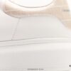 McQueen Sole Leather Sneakers, Low-top Fashion Platform Casual White Shoes