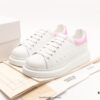 Alexander McQueen Sole Leather Sneakers, Low-top Fashion Platform Casual White Shoes