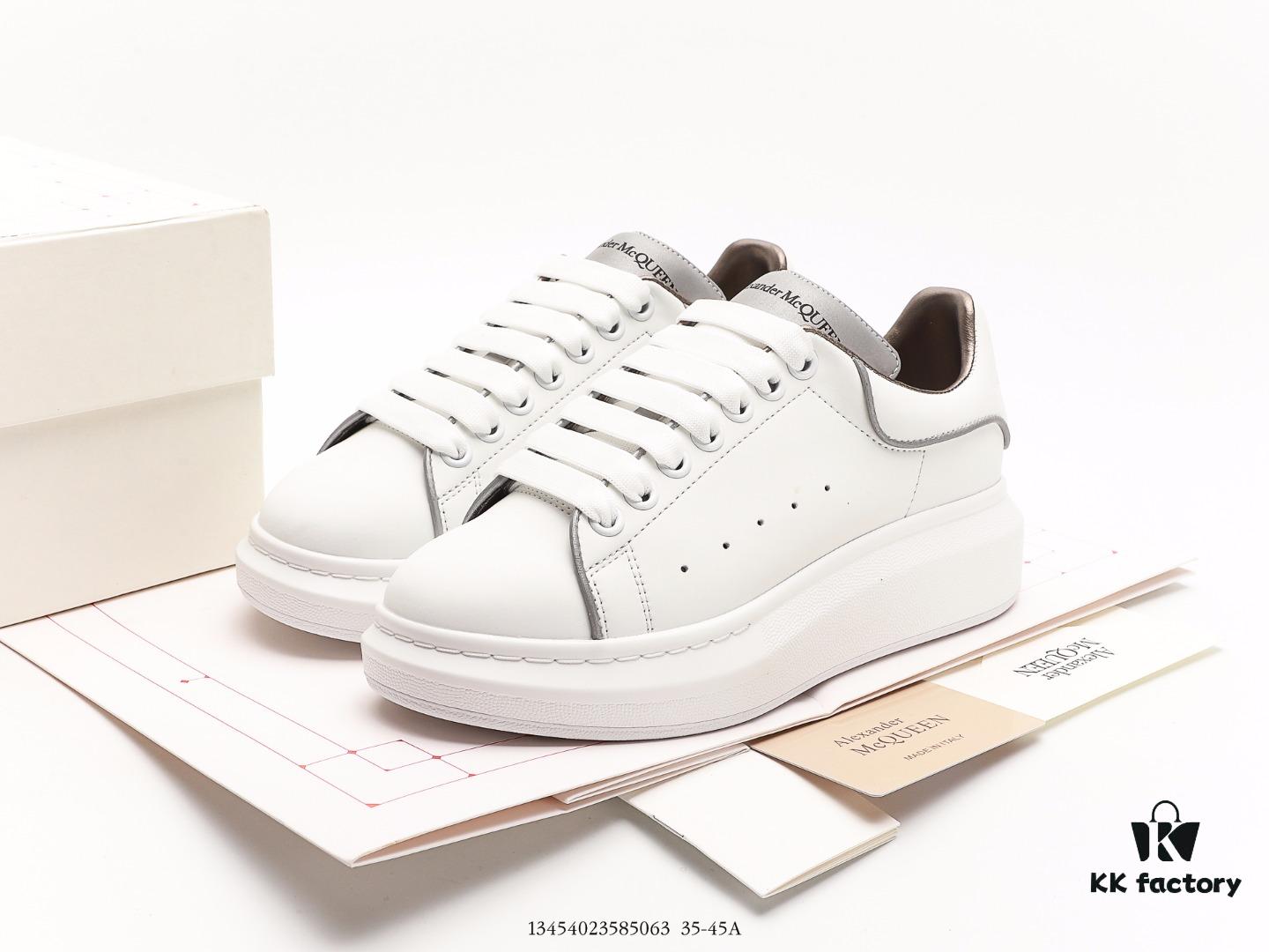 Alexander McQueen Air Cushion Sneaker Low-Top Fashion Thick-Soled Casual White Sports Shoes