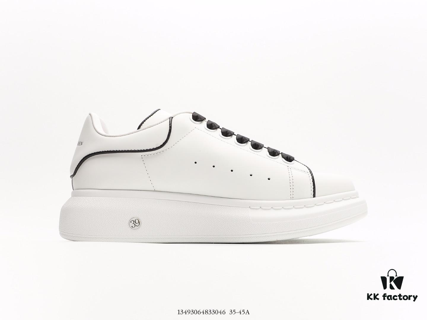 Alexander McQueen Shoes Made of Imported Silk-Matte Genuine Calfskin, Water-Dyed Lamb Leather Lining, with Genuine Leather Insole and Original Outsole, Excellent Cushioning, Durable and Comfortable, 4.5cm Thick Sole, Complete Original Packaging, Smooth Access to Official Stores