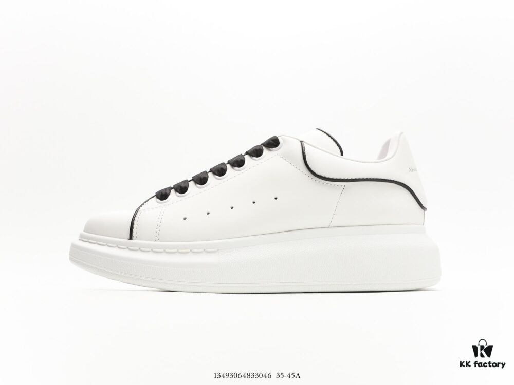 Alexander McQueen Shoes Made of Imported Silk-Matte Genuine Calfskin, Water-Dyed Lamb Leather Lining, with Genuine Leather Insole and Original Outsole, Excellent Cushioning, Durable and Comfortable, 4.5cm Thick Sole, Complete Original Packaging, Smooth Access to Official Stores