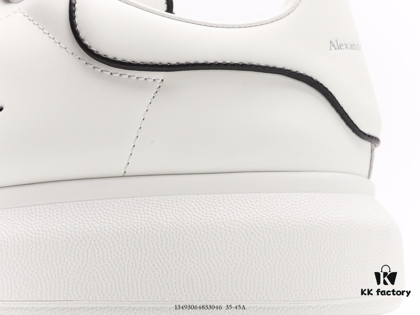 Alexander McQueen Shoes Made of Imported Silk-Matte Genuine Calfskin, Water-Dyed Lamb Leather Lining, with Genuine Leather Insole and Original Outsole, Excellent Cushioning, Durable and Comfortable, 4.5cm Thick Sole, Complete Original Packaging, Smooth Access to Official Stores