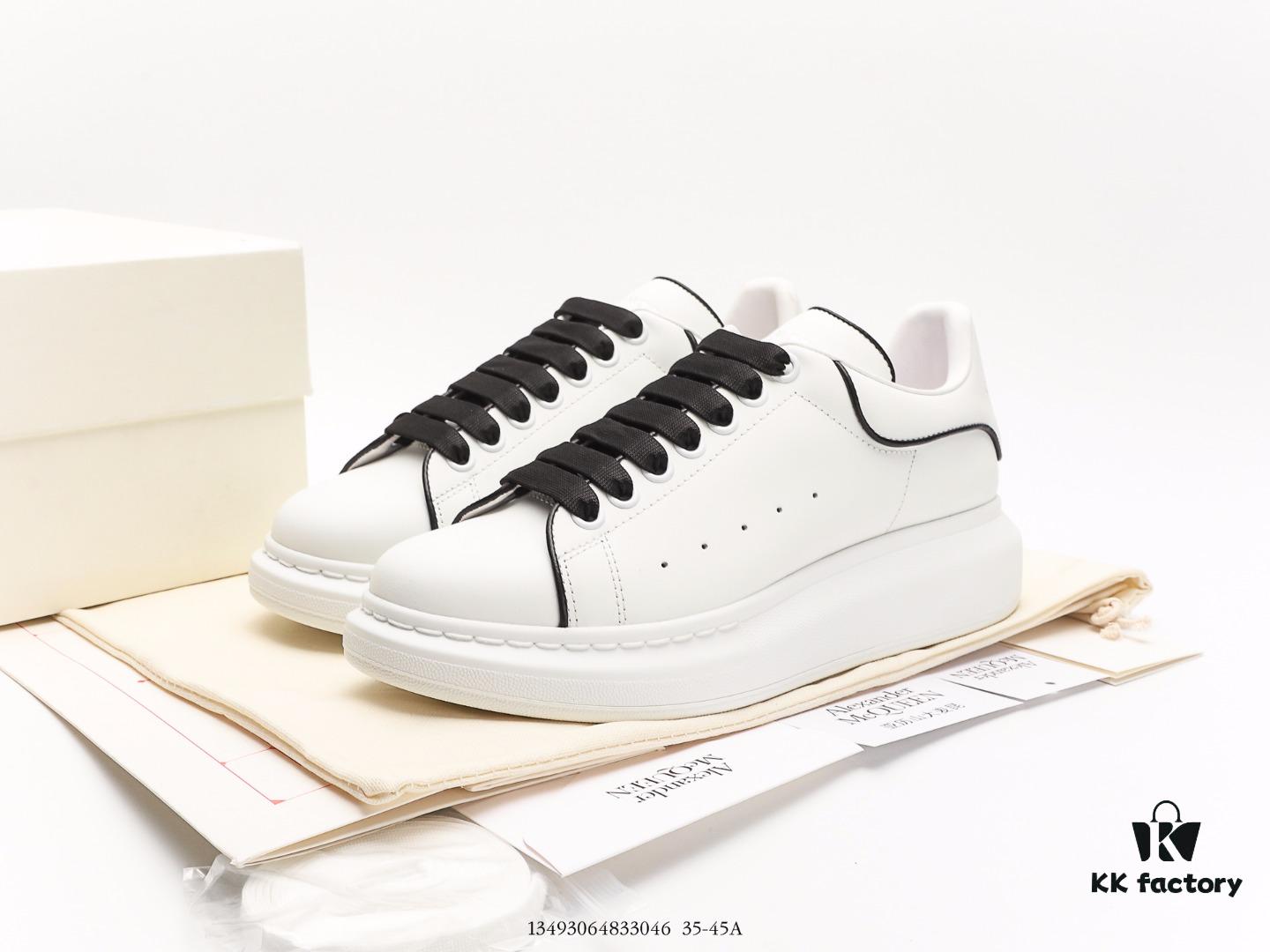 Alexander McQueen Shoes Made of Imported Silk-Matte Genuine Calfskin, Water-Dyed Lamb Leather Lining, with Genuine Leather Insole and Original Outsole, Excellent Cushioning, Durable and Comfortable, 4.5cm Thick Sole, Complete Original Packaging, Smooth Access to Official Stores