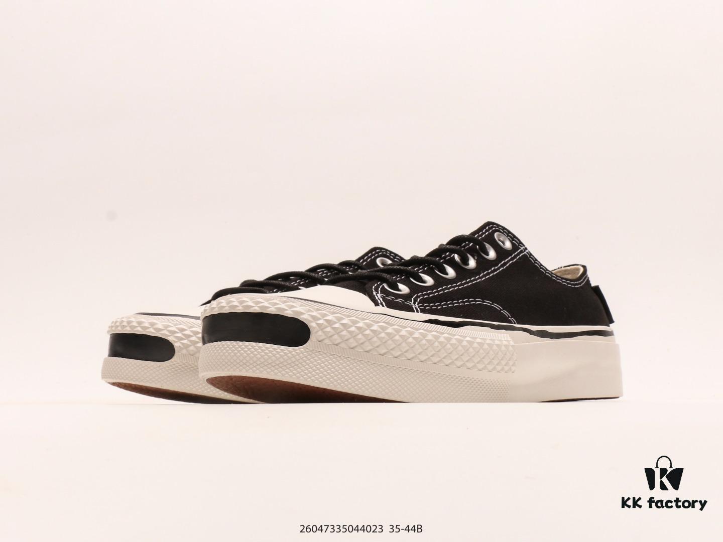 KOJI KAMIYA, Designer of MMY's Sub-label, Presents KAMIYA Vulcanize Low Sneaker – Japanese Emerging Streetwear Brand's Smiley Face Twisted Seam Casual Sports Skateboarding Vulcanized Shoes