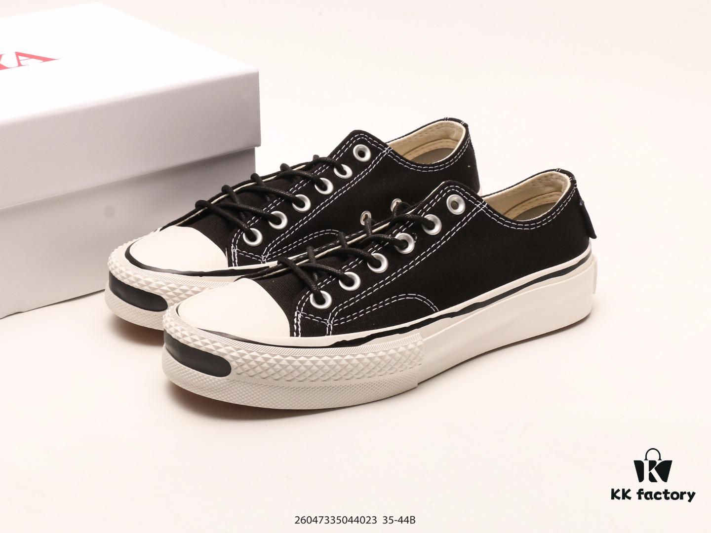 KOJI KAMIYA, Designer of MMY's Sub-label, Presents KAMIYA Vulcanize Low Sneaker – Japanese Emerging Streetwear Brand's Smiley Face Twisted Seam Casual Sports Skateboarding Vulcanized Shoes