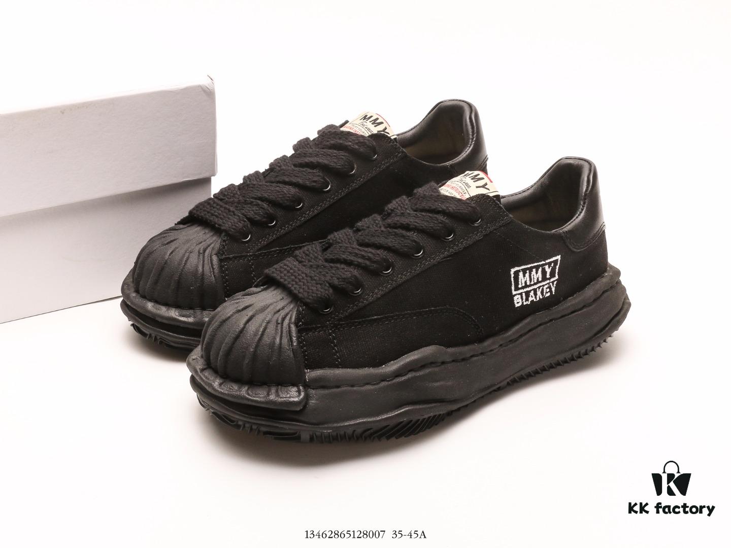 MIHARA YASUHIRO mmy Yashuhiro San Original Sole Blakey Shell Toe Canvas Sneakers Thick Sole Unisex Casual Shoes for Men and Women Couple Style