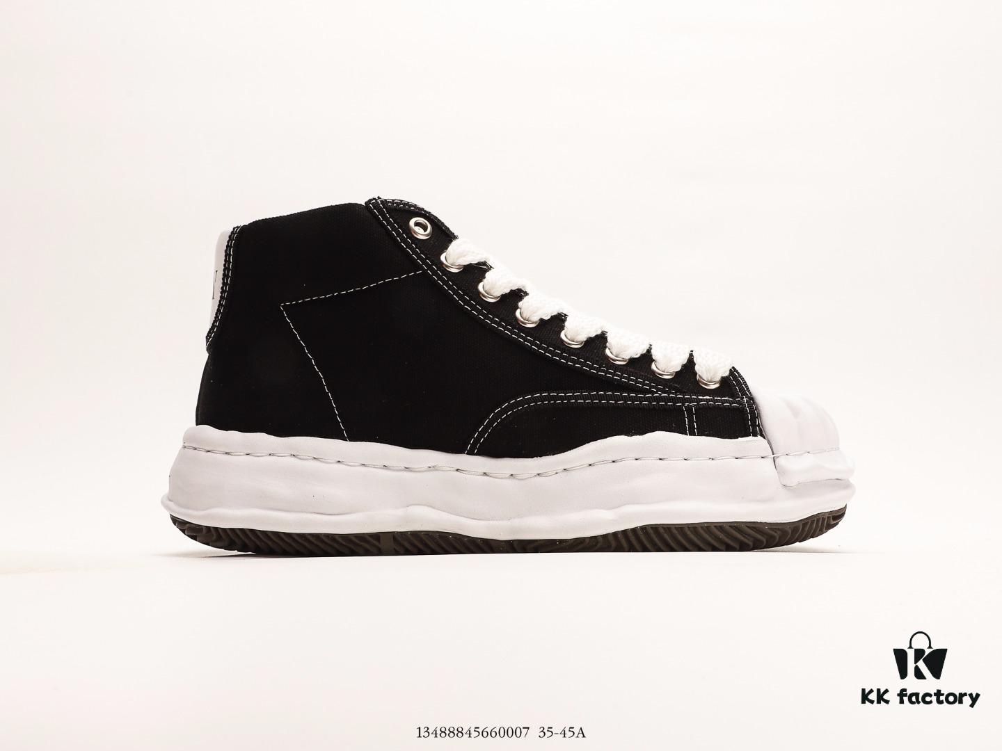 MMY Maison MIHARA YASUHIRO Wayne Original Sole Leather Low Sneaker - Shell-Toe Inspired Distorted Ice Cream Design, Newly Developed Dual-Molded Single-Phase Foamed EVA Midsole with Ventilation Holes, Integrated Wear-Resistant RB Rubber Outsole, Full-Grain Top Layer Leather Upper