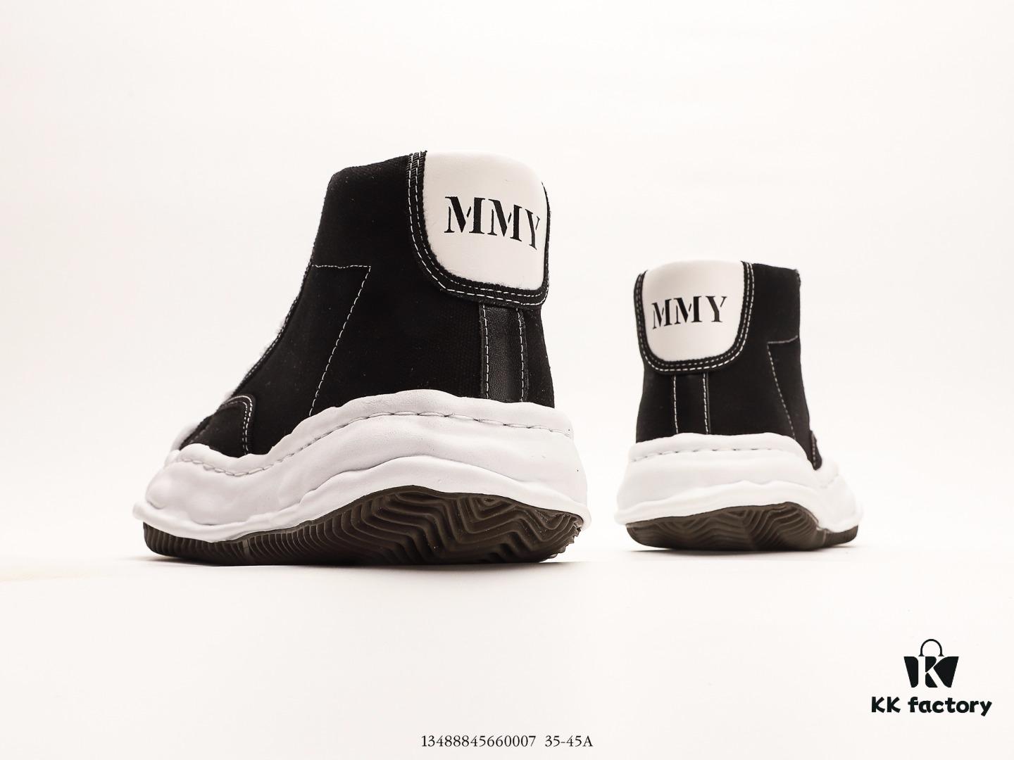 MMY Maison MIHARA YASUHIRO Wayne Original Sole Leather Low Sneaker - Shell-Toe Inspired Distorted Ice Cream Design, Newly Developed Dual-Molded Single-Phase Foamed EVA Midsole with Ventilation Holes, Integrated Wear-Resistant RB Rubber Outsole, Full-Grain Top Layer Leather Upper