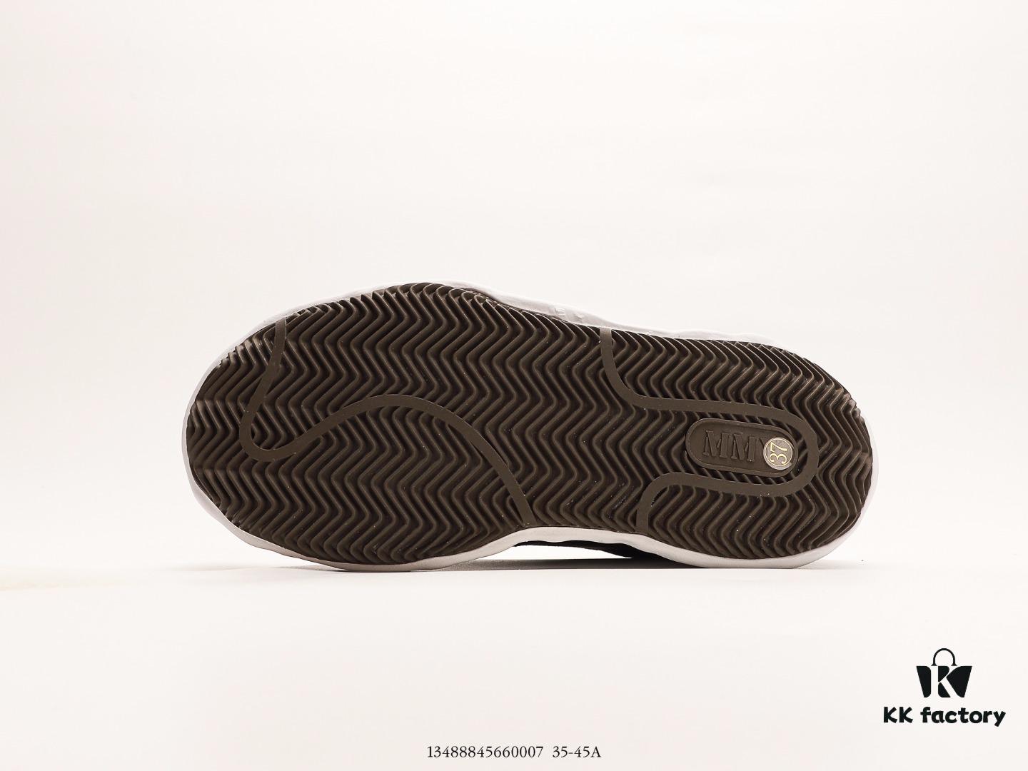 MMY Maison MIHARA YASUHIRO Wayne Original Sole Leather Low Sneaker - Shell-Toe Inspired Distorted Ice Cream Design, Newly Developed Dual-Molded Single-Phase Foamed EVA Midsole with Ventilation Holes, Integrated Wear-Resistant RB Rubber Outsole, Full-Grain Top Layer Leather Upper