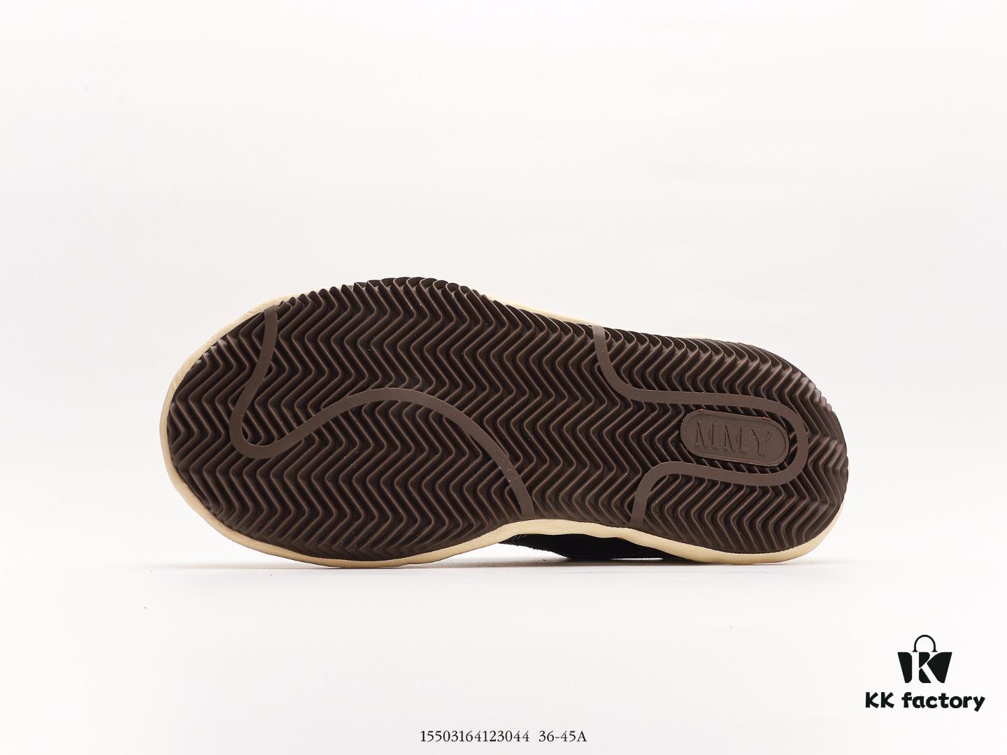 MMYMaison MIHARA YASUHIRO Wayne Original Sole Leather Low Sneaker, Shell-Toe Style Distorted Melting Ice Cream Design, Developed from Original Last and Pattern, Full-Grain Top Grain Leather Upper, Newly Developed Dual-Mold Single-Injection EVA Midsole with Ventilation Holes, Integrated Durable Rubber Outsole