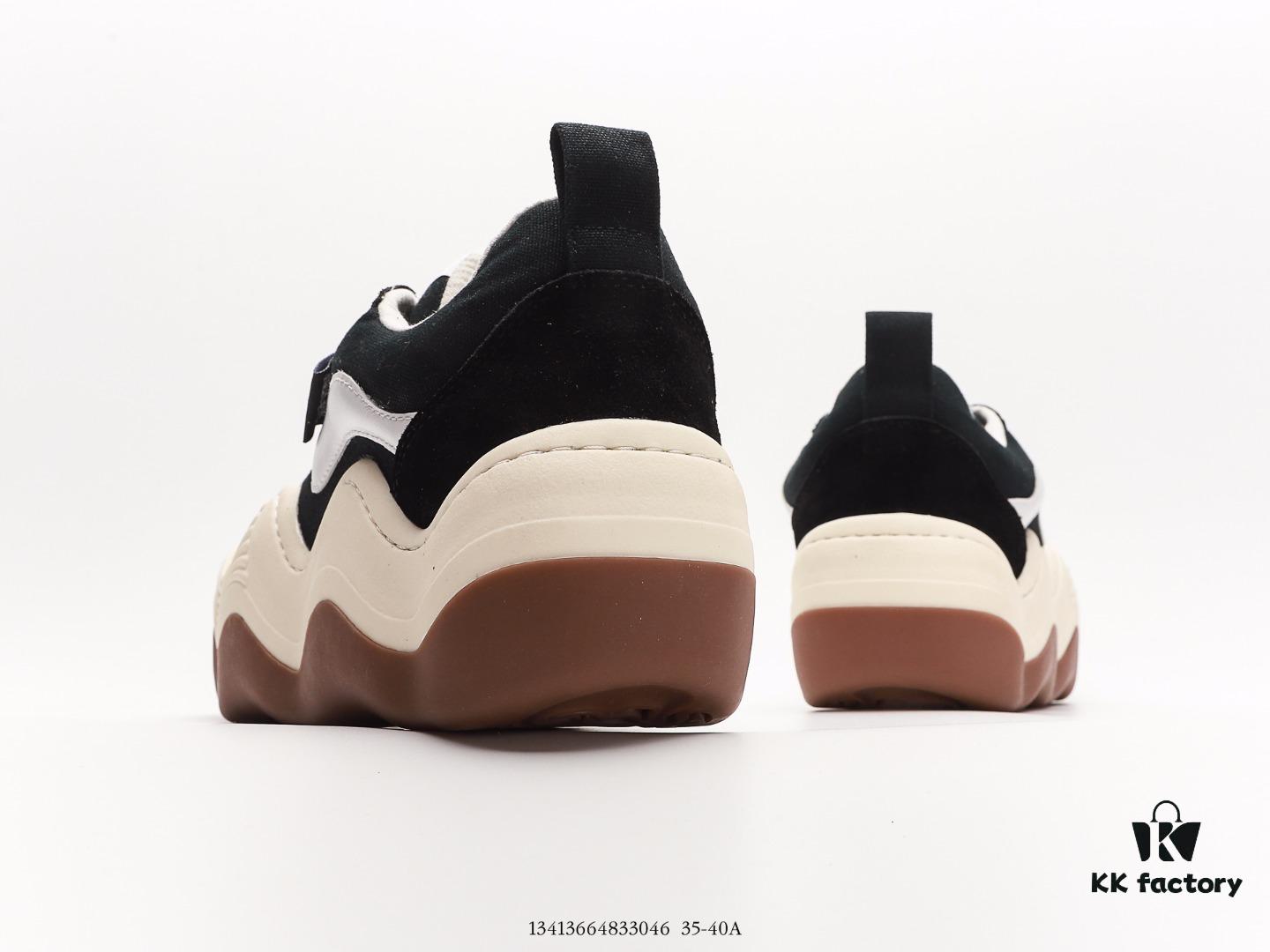 XKEYOAY Fashion Brand Maison MIHARA YASUHIRO Wayne Original Sole Leather Low Sneaker with Deformed Wavy Outsole, Versatile Casual Sports Skate Shoe