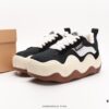 XKEYOAY Fashion Brand Maison MIHARA YASUHIRO Wayne Original Sole Leather Low Sneaker with Deformed Wavy Outsole, Versatile Casual Sports Skate Shoe