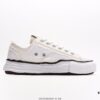 Miyama Maison MIHARA YASUHIRO Original Sole Canvas Low-Top Sneakers with Canvas and Leather Patchwork, Distorted Ice Cream Sole Casual Shoes