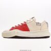 Miyamihara Yasuhiro Brand MMY Maison MIHARA YASUHIRO Original Sole Canvas Low-Top Sneakers with Canvas and Leather Patchwork, Distorted Ice Cream Sole, Casual Versatile Low-Rise Shoes