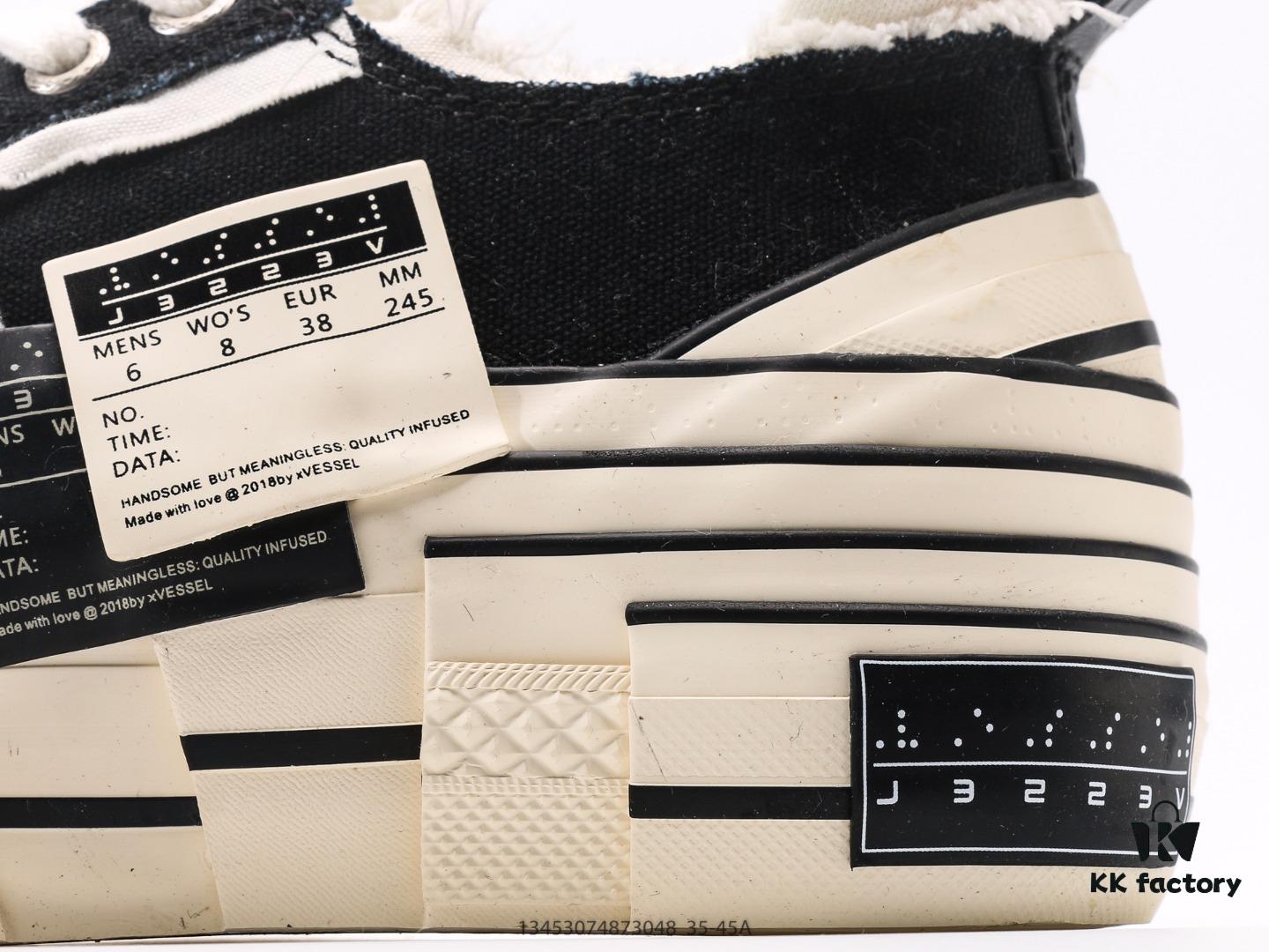 xVESSEL G.O.P Mule Slip On by Wu Jianhao – Deconstructed Chunky Sole Cork Elevated Casual Loafer, Combining Ancient Craftsmanship with Shoemaking Artistry, World's First Crumbled Cork Sole Design, Distressed Aesthetic, Comes with Original Box, Authentic Dual-Layer Cork Outsole