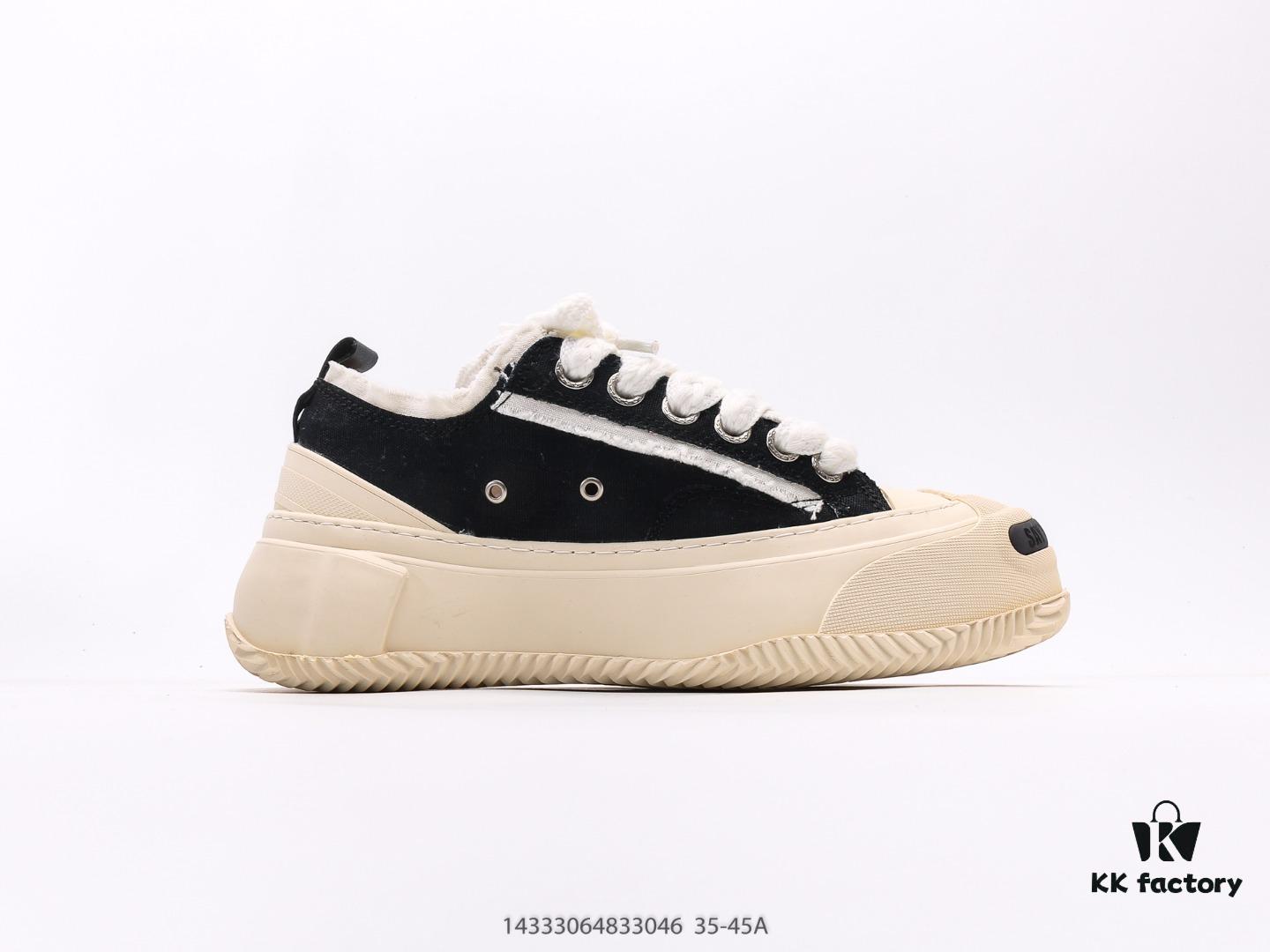 Wu Jianhao SMILENCE xVESSEL G.O.P. 2.0 MARSHMALLOW Lows 2.0 Deconstructed Layered Platform Cork Low-top Canvas Vulcanized Sneakers