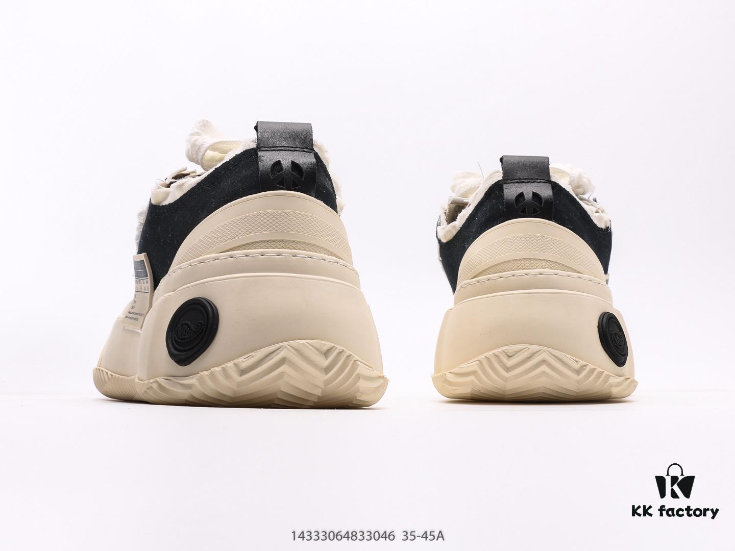 Wu Jianhao SMILENCE xVESSEL G.O.P. 2.0 MARSHMALLOW Lows 2.0 Deconstructed Layered Platform Cork Low-top Canvas Vulcanized Sneakers