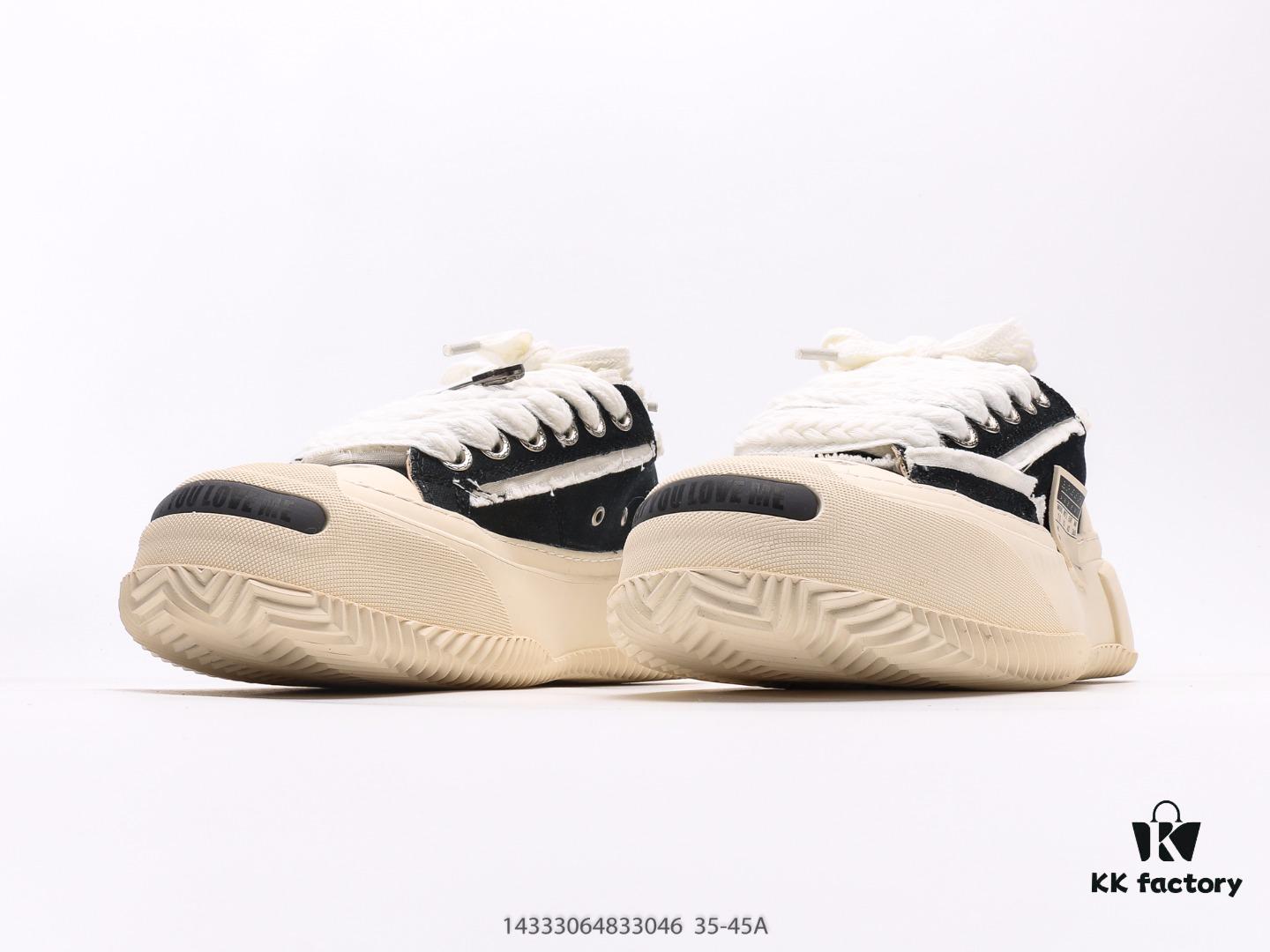 Wu Jianhao SMILENCE xVESSEL G.O.P. 2.0 MARSHMALLOW Lows 2.0 Deconstructed Layered Platform Cork Low-top Canvas Vulcanized Sneakers