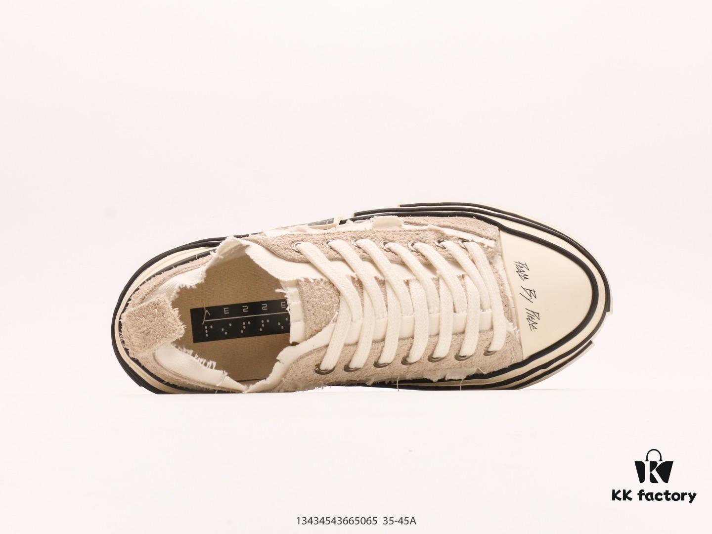 xVESSEL G.O.P. High Paisley Ddropping Deconstructed Overlapping Platform Cork Low-Top Versatile Elevating Canvas Vulcanized Sneakers