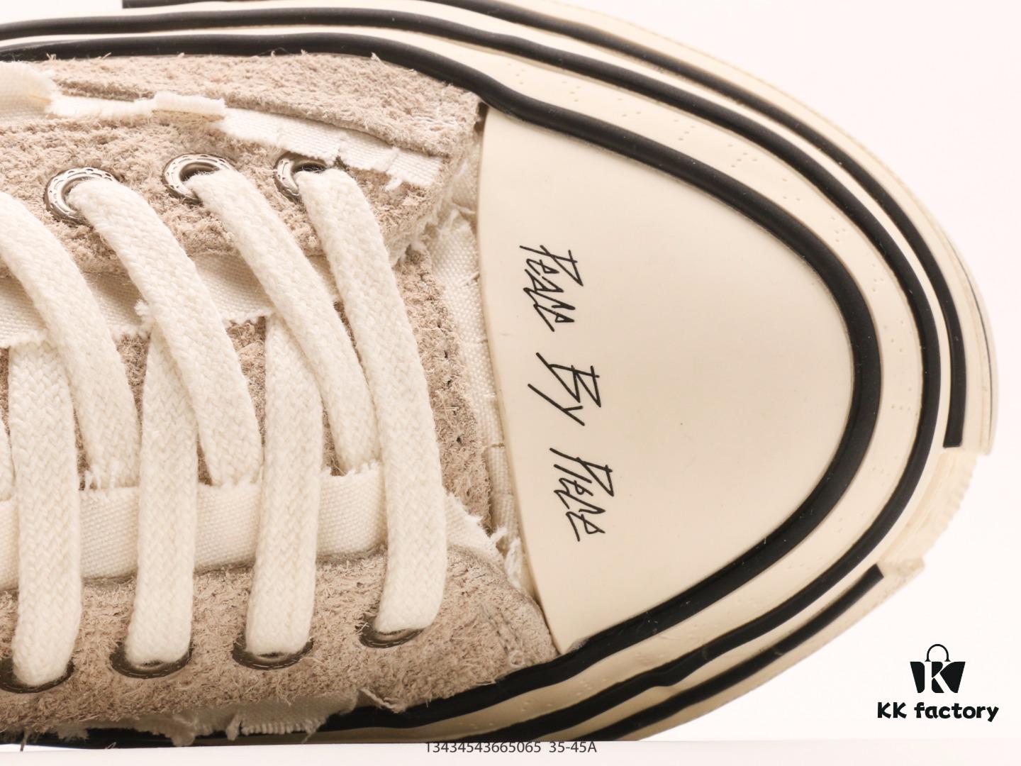 xVESSEL G.O.P. High Paisley Ddropping Deconstructed Overlapping Platform Cork Low-Top Versatile Elevating Canvas Vulcanized Sneakers