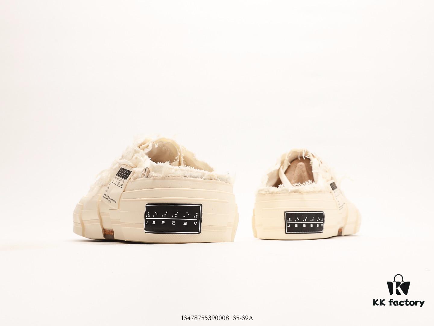 xVESSEL G.O.P. Low Unisex Deconstructed Overlapping Platform Cork Low-Top Canvas Vulcanized Sneakers